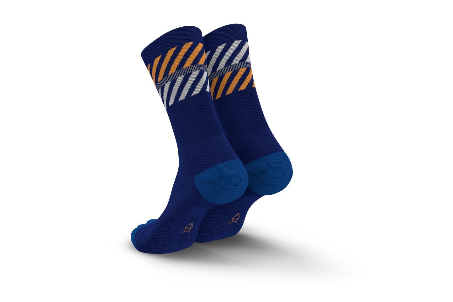 Merino Light Lanes Navy Orange